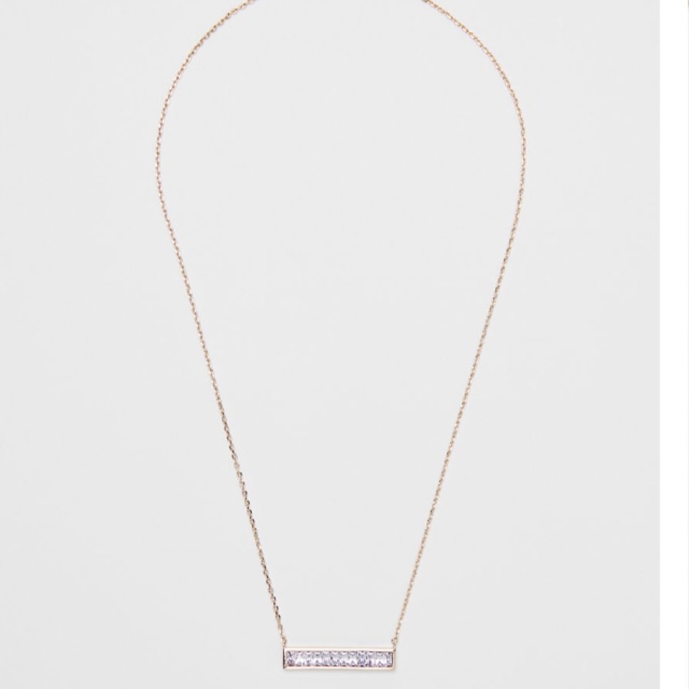 Express gold baguette delicate necklace - Picture 4 of 6